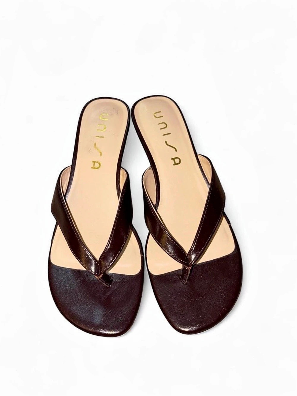 UNISA Heeled Thong Heels in Brown